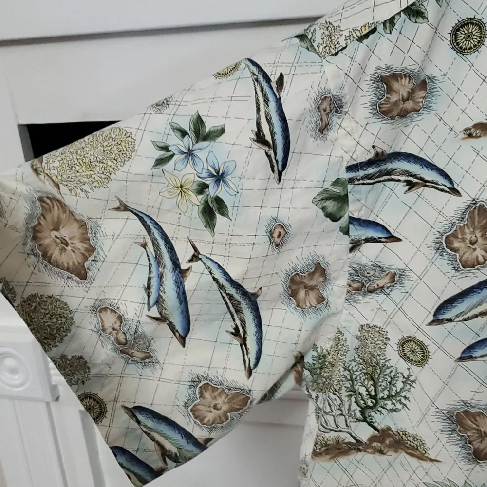 Pierre Cardin tropical scene shirt - Picture 3 of 6